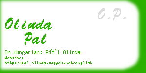 olinda pal business card